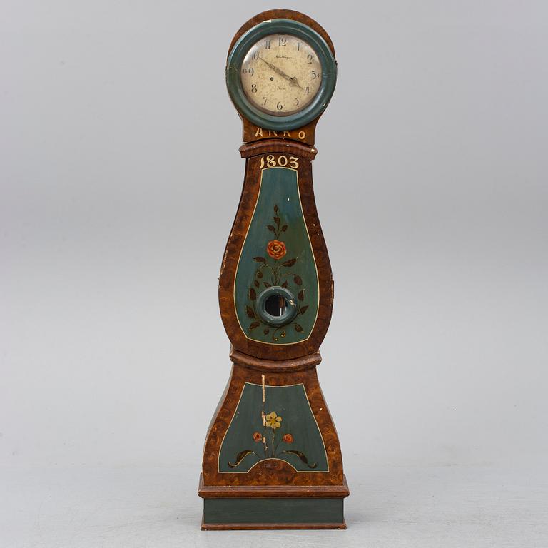 A Swedish longcase clock, early 19th century.