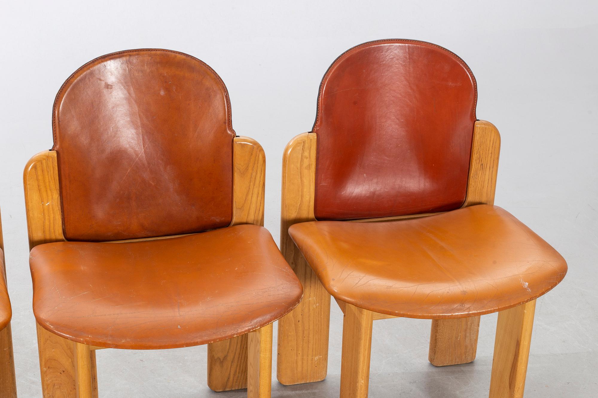 SILVIO COPPOLA, Stolar, 4 st, för Fratelli Montina, Italien, 1970-tal.