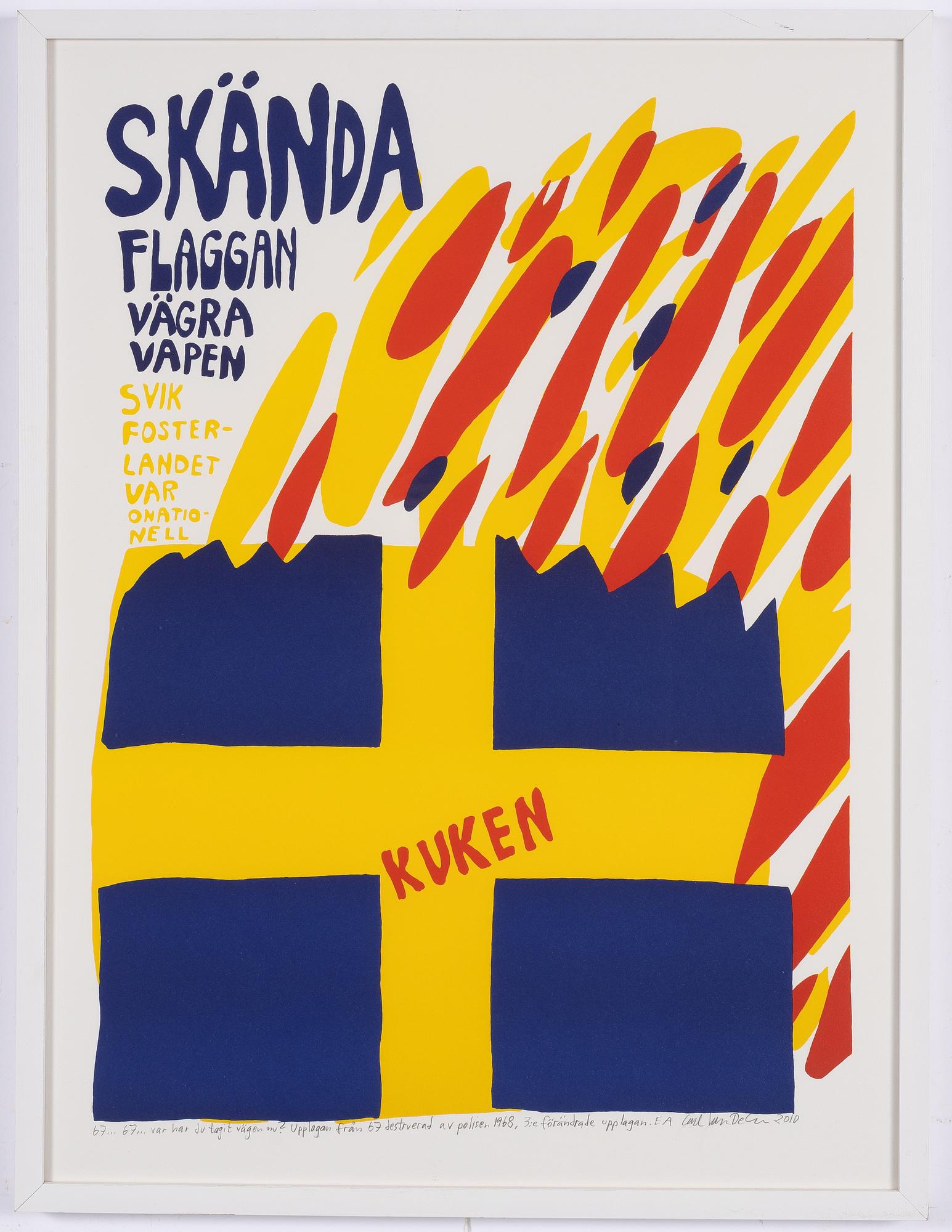 Carl Johan De Geer, "Skända flaggan- Vägra vapen".