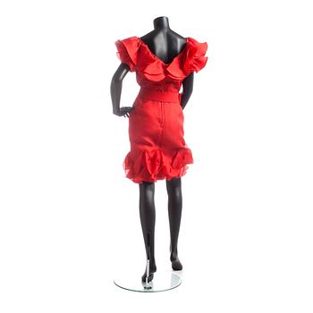 GALTRUCCO, a red silk coctaildress.