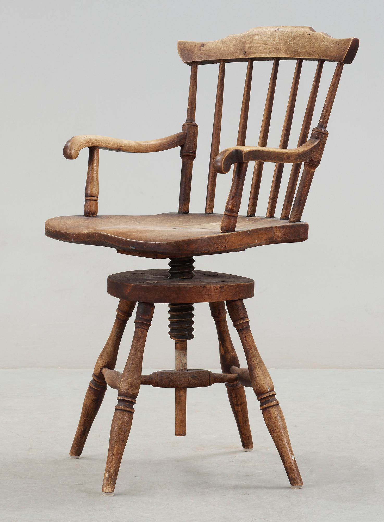 SKRIVBORDSSTOL, omkring 1900.