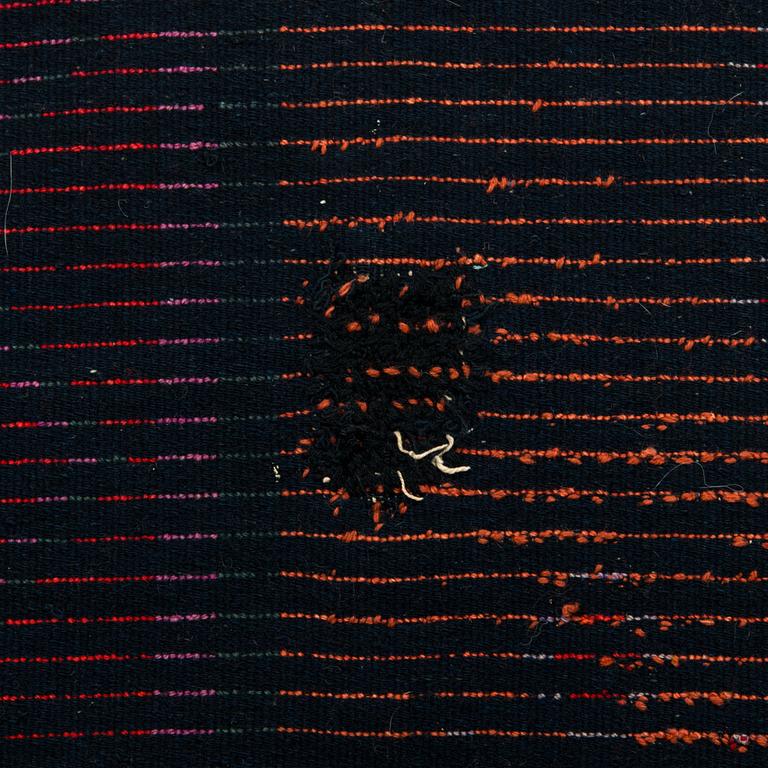 A 19th Century Finnish folkart long pile ryijy-rug. Circa 200 x 140 cm.
