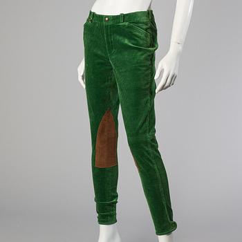 Three pair of trosers by Ralph Lauren.