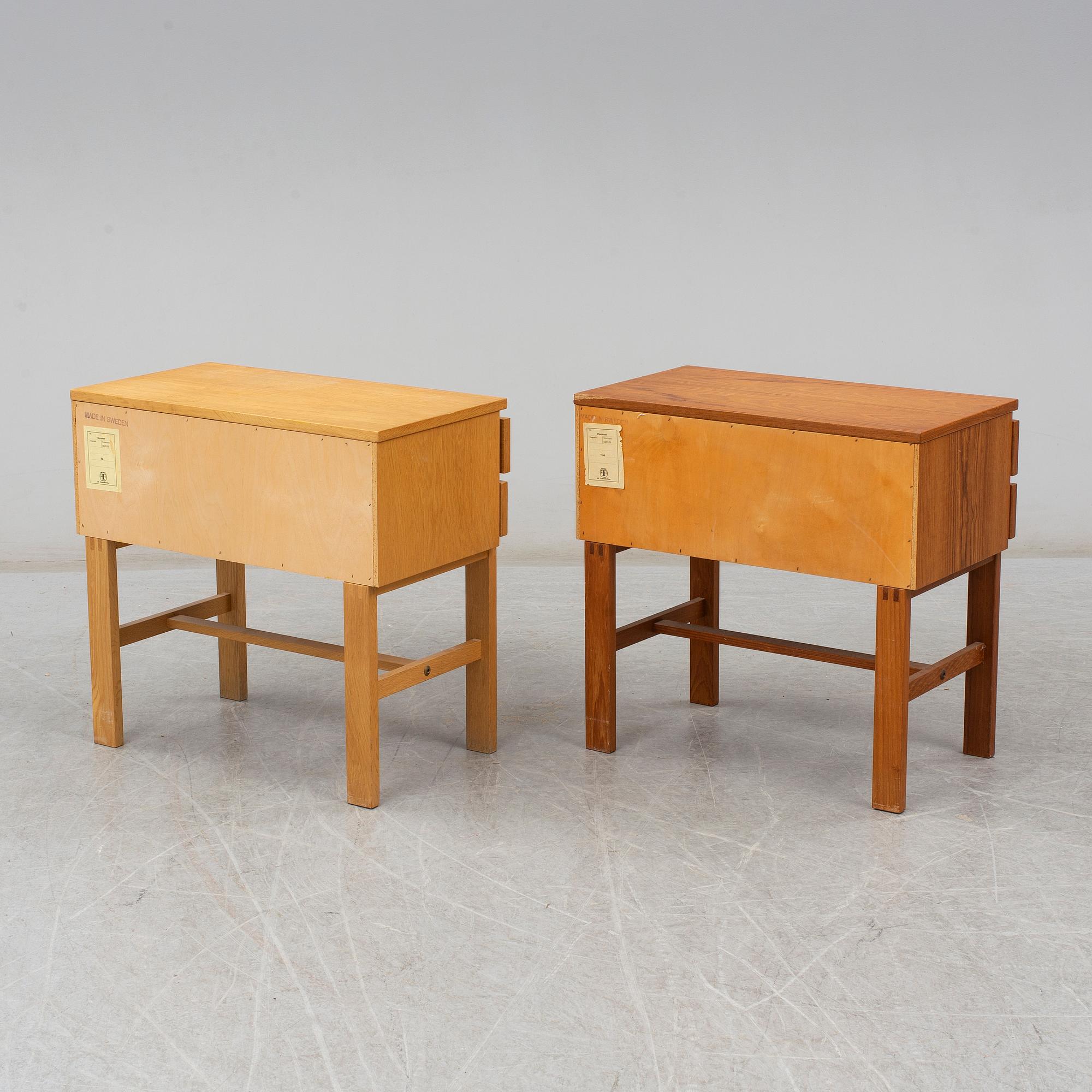 Two 1950/60s bedside tables from Fröseke Nybrofabriken.
