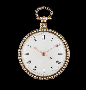 1233. An enamel pocket watch, Richardson, London, for the Chinese market, c.1840.