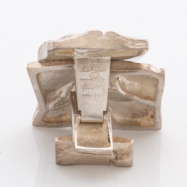 LAPPONIA BJÖRN WECKSTRÖM, 1 pair cufflinks, sterling silver approx 3 x 2 cm, Finland 1969.