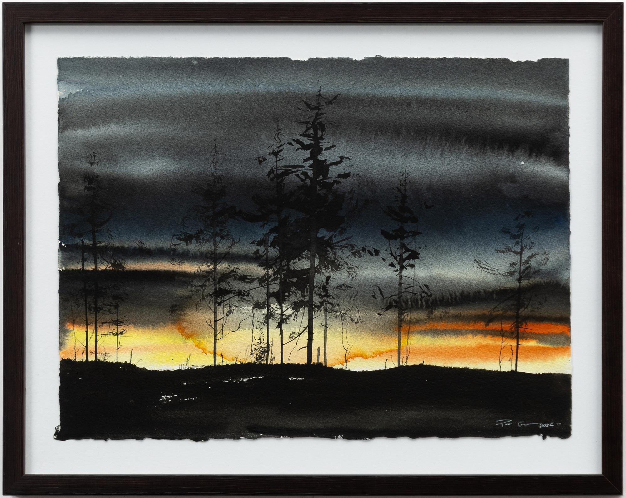 Peter Eugén, Trees in the evening twilight.