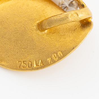 Pendant, 18K gold with a round brilliant-cut diamond.