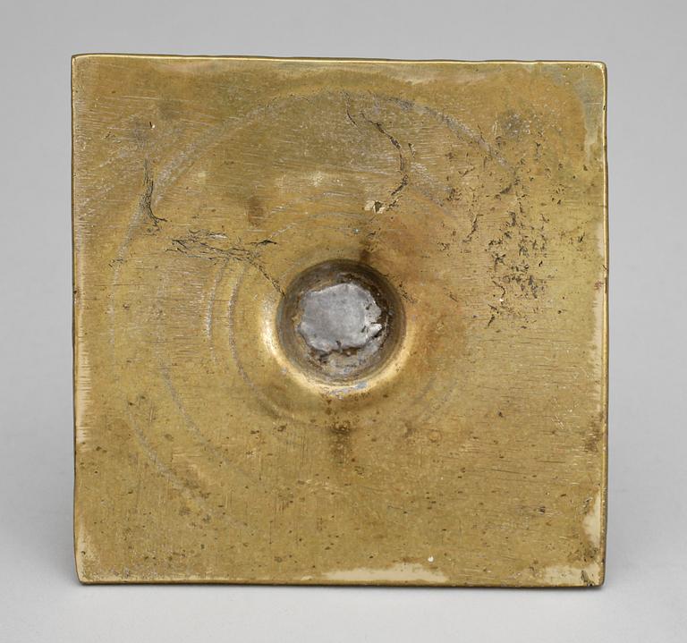 LJUSSTAKE, mässing, barock, 16/1700-tal.