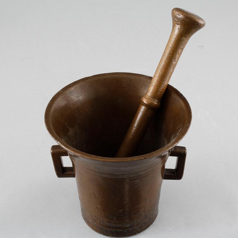 MORTEL, mässing, 1800-tal.