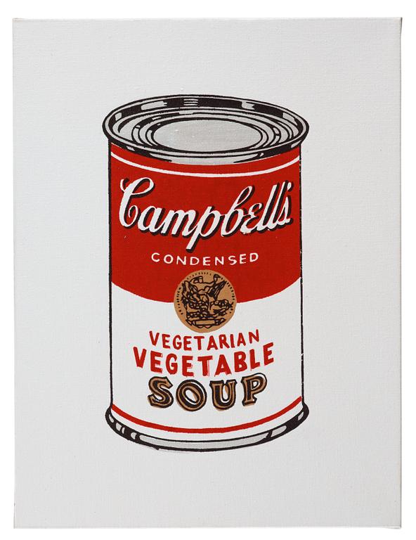 Richard H. Pettibone, "Andy Warhol, '32 Cans of Campbell's Soup', 1962".