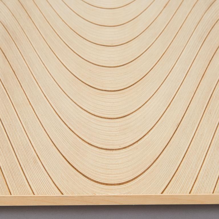 Tapio Wirkkala, experiment with rhythm plywood, manufacturer Soinne & Kni, 1950s.