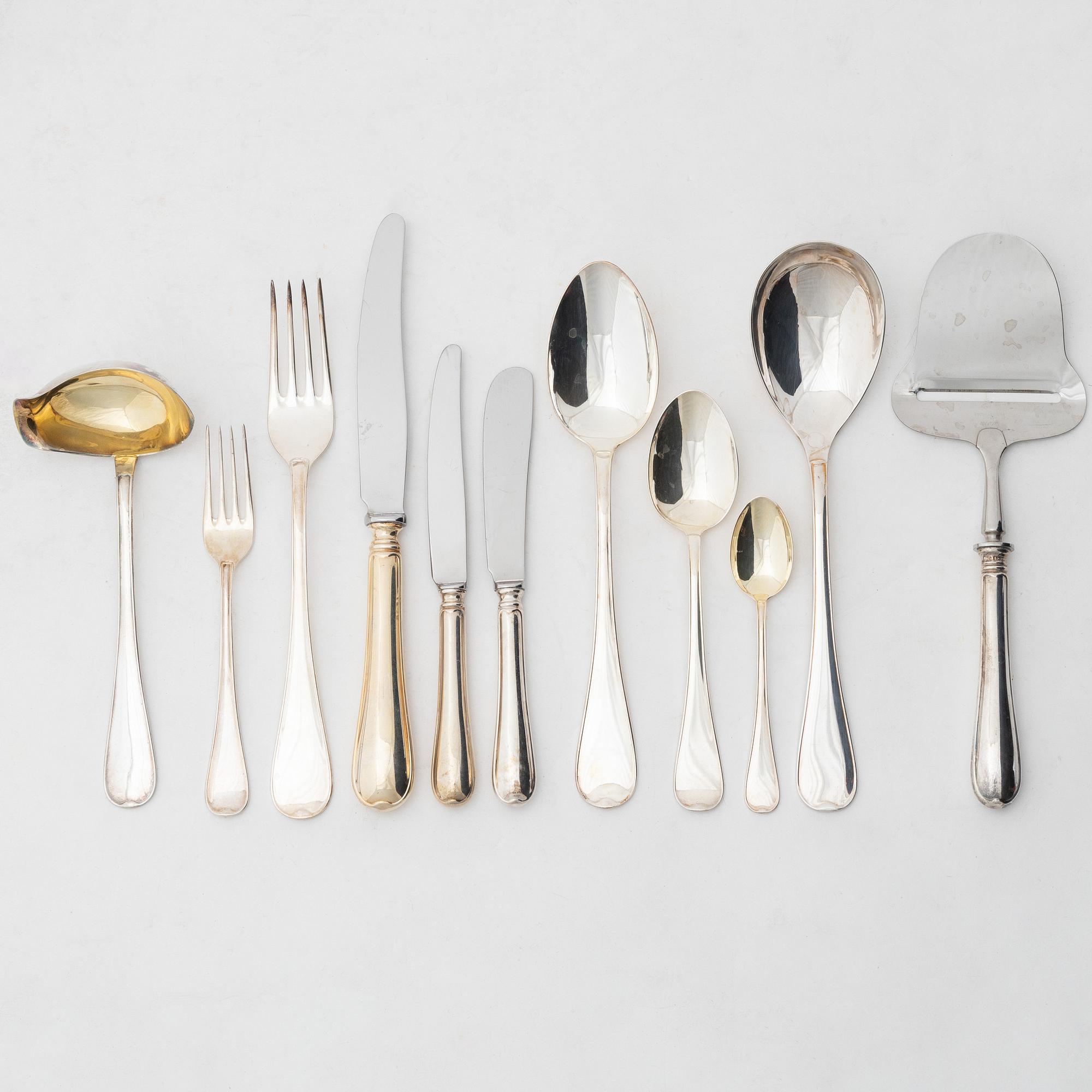 A Swedish silver cutlery set, model "Svensk", GAB, Eskilstuna 1987-1989 (148 pieces).