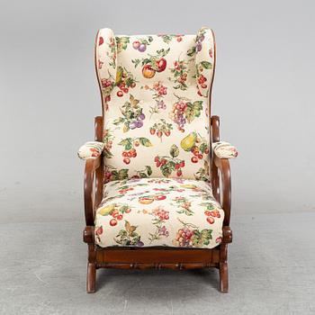 A late Empire easy chair, mid 19th century.