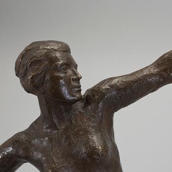 ASTRID BEGAS, skulptur, brons, signerad.