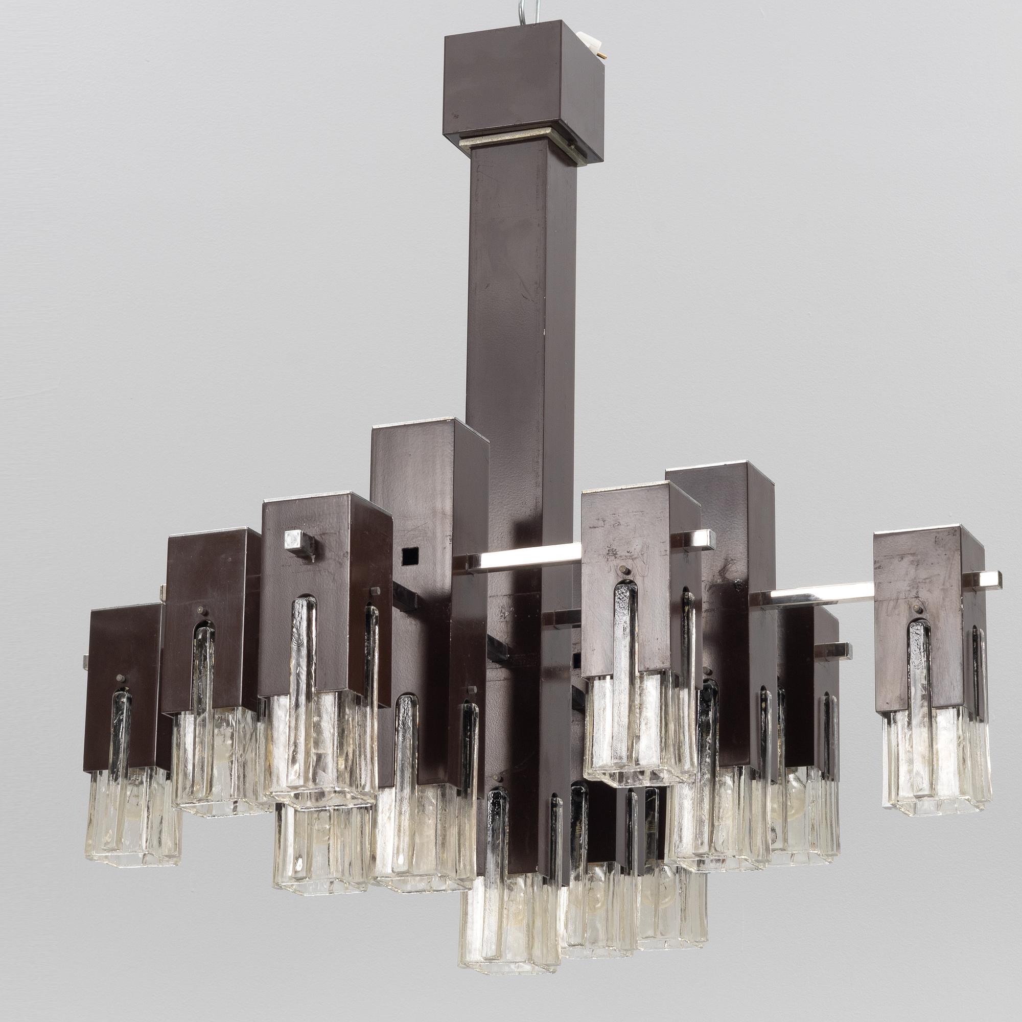 Gaetano Sciolari, ceiling lamp, 1960s/70s.