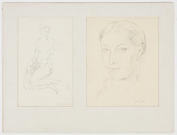 Birger Simonsson, portfolio with 62 drawings. watercolours, pencildrawings.