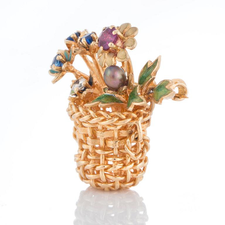 A WA Bolin basket brooch designed by Barbro Littmarck.