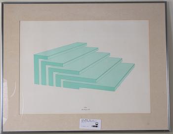 MAGNUS, CARL, 2 st. Grafiska blad, sign o dat 72/79. Numr 25/25 resp 67/125.