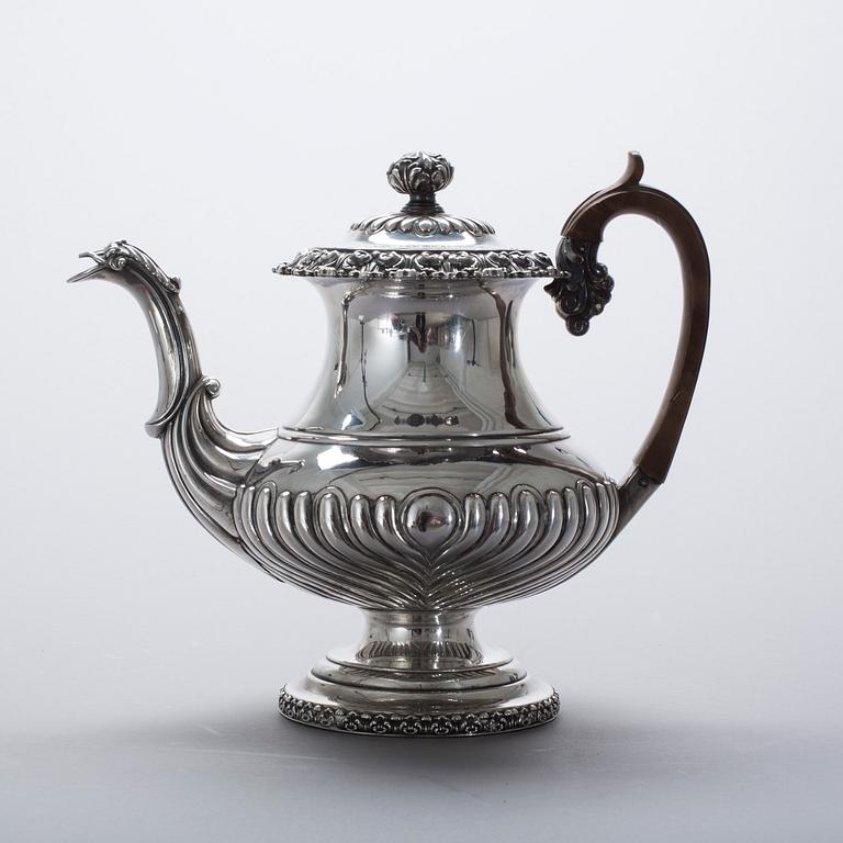 KAFFEKANNA, nysilver, England, empirestil, 1900-tal, NS.