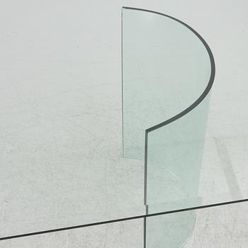 Dining table, glass, contemporary.