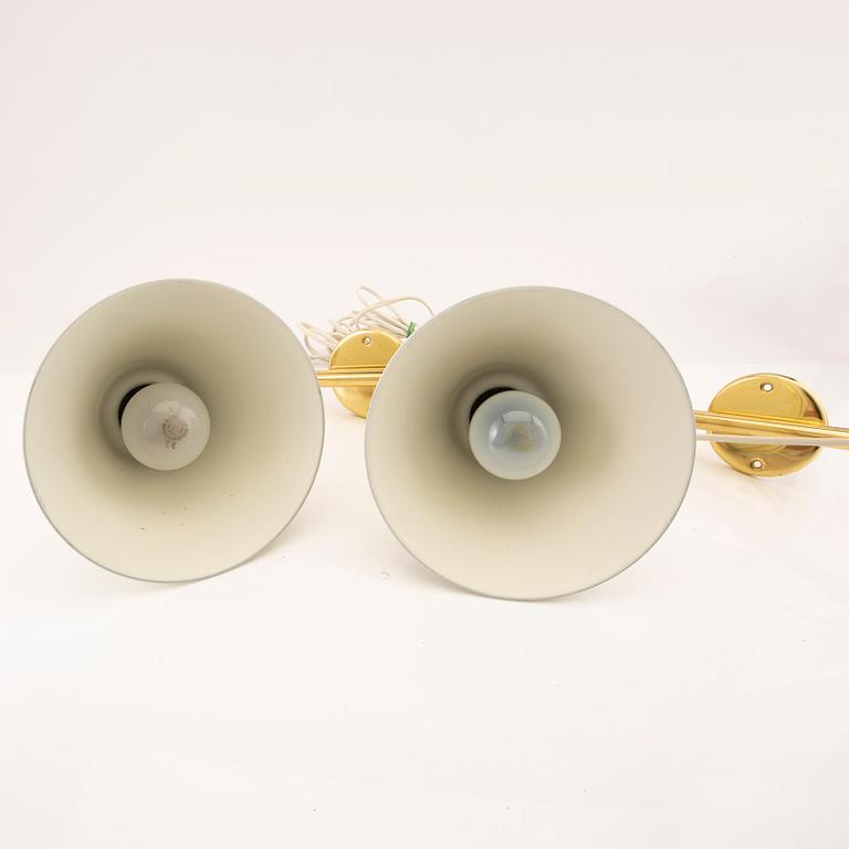 Wall lamps, a pair of Örsjö lighting from the late 20th century.