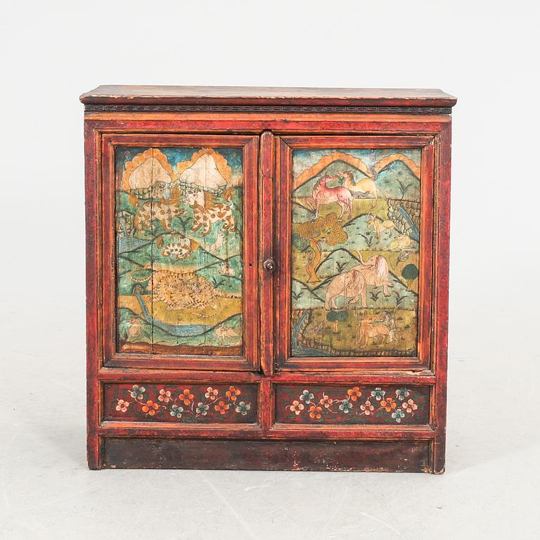An Indian painted cabinet 20th century.