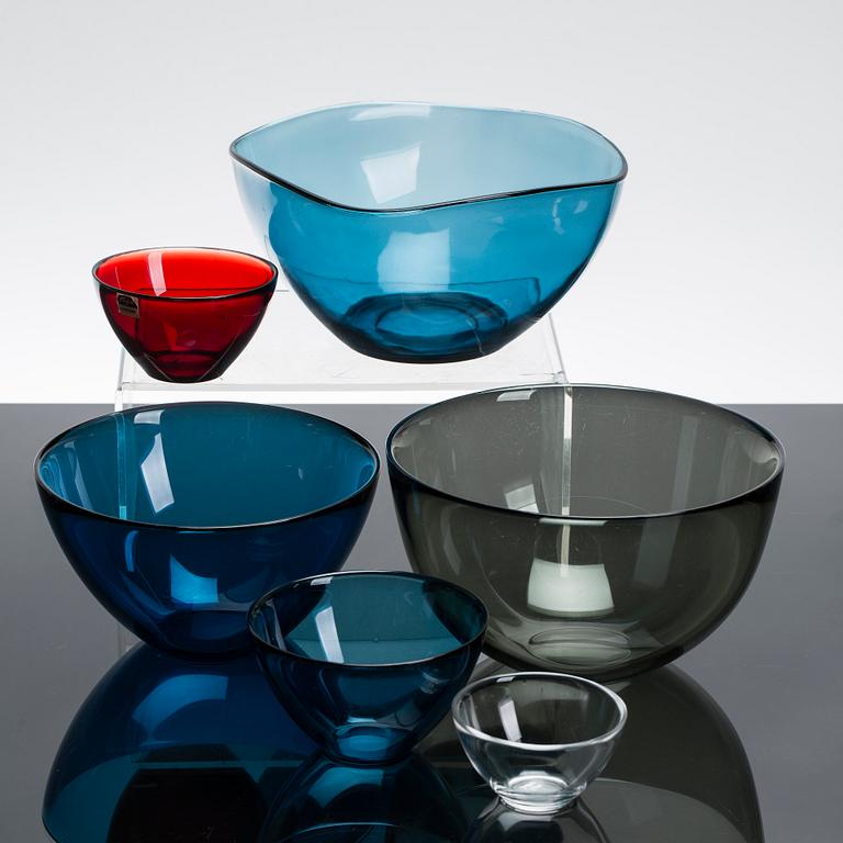 SKÅLAR, ca 16 st, glas "Fuga", Orrefors.