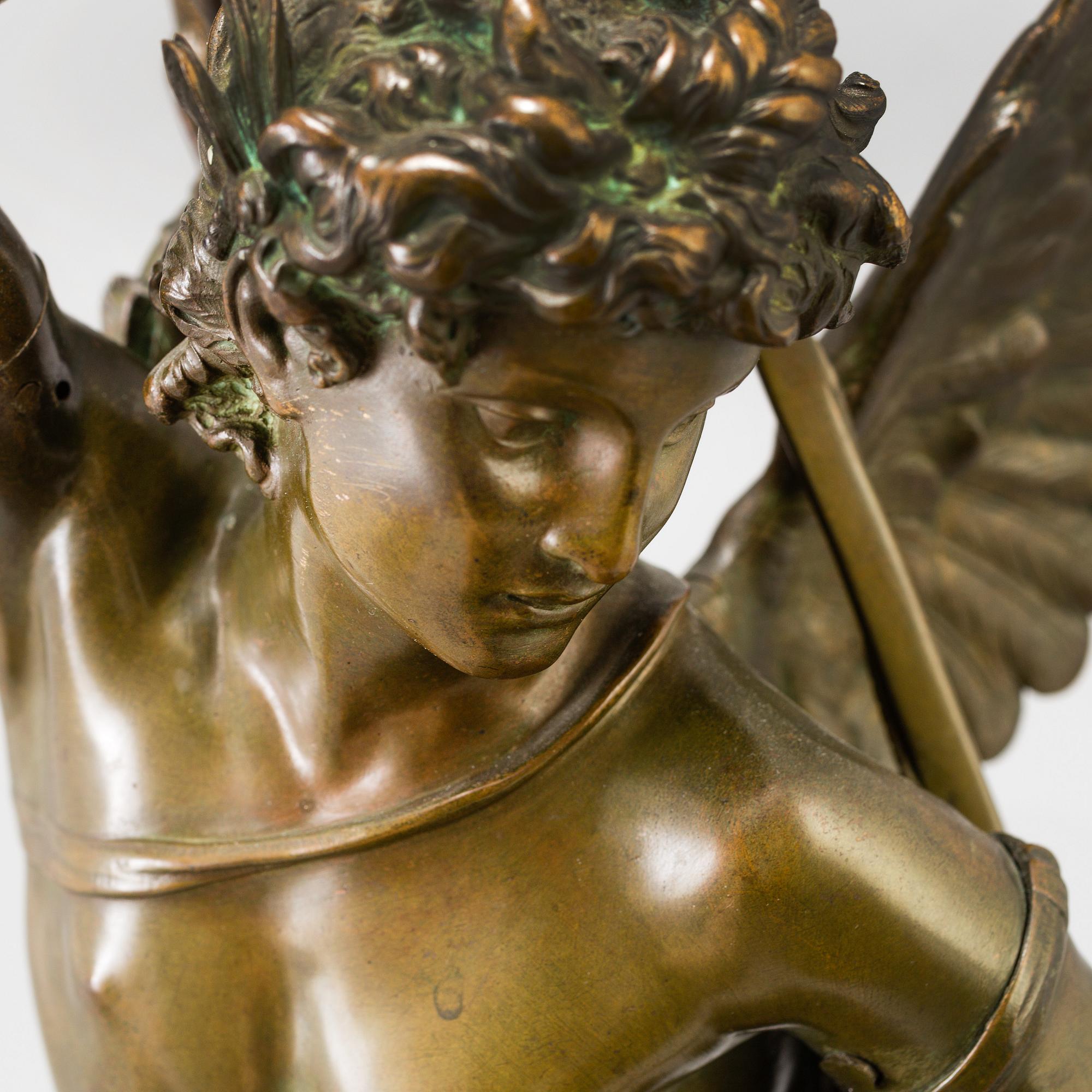 JULES FÉLIX COUTAN, sculpture, bronze, signed "J Coutan Rome" foundry stamp E.COLIN & CIE.PARIS.