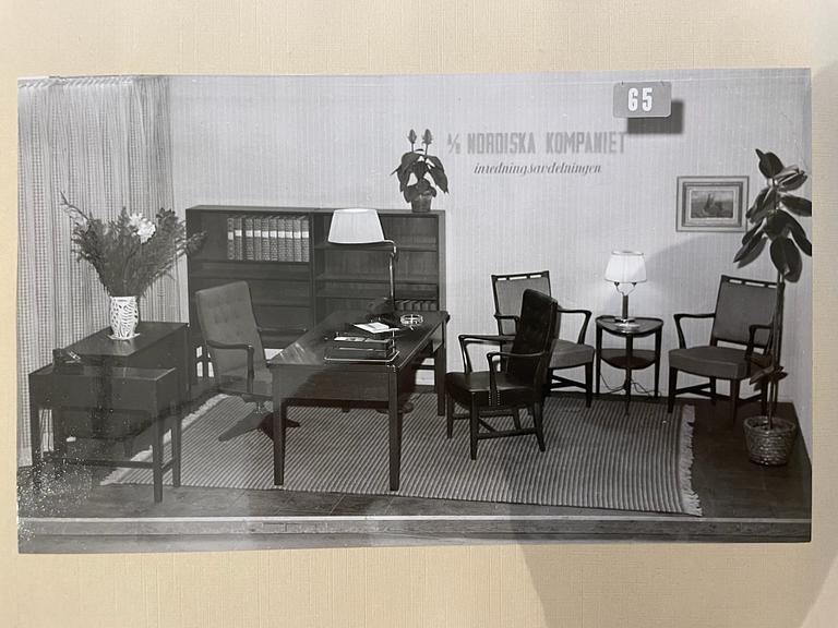 Bertil Brisborg, a floor lamp model "32620", Nordiska Kompaniet, 1940s.