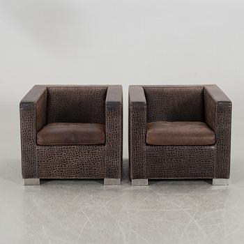 RODOLFO DORDONI, fåtöljer, ett par, "Suitcase", för Minotti, Italien sent 1900-tal.