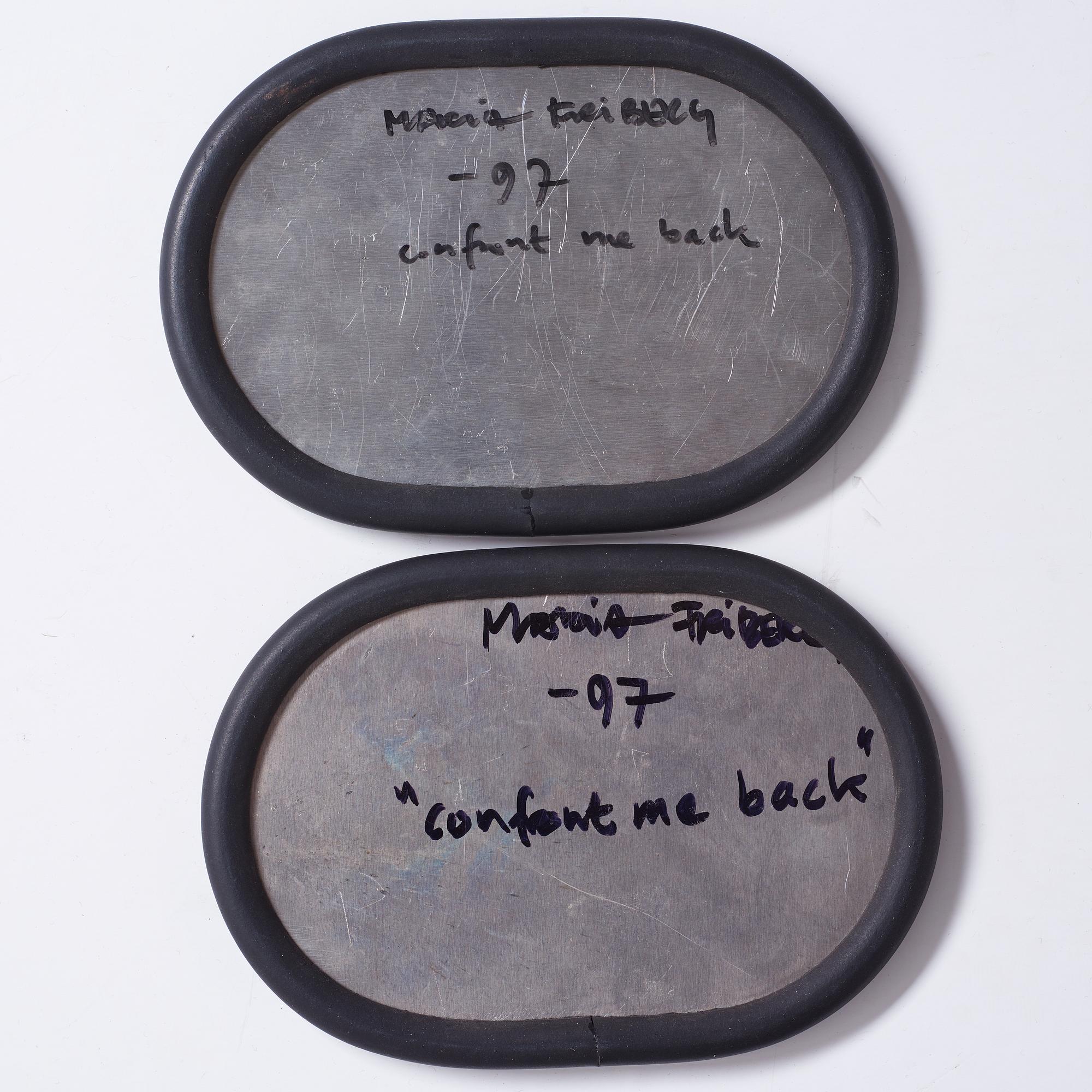 MARIA FRIBERG, diptych, both parts signed Maria Friberg and dated -97 on verso. Colour photograph.