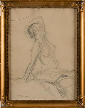MAGNUS ENCKELL, pencil drawing, signed M.E. and dated 1916.
