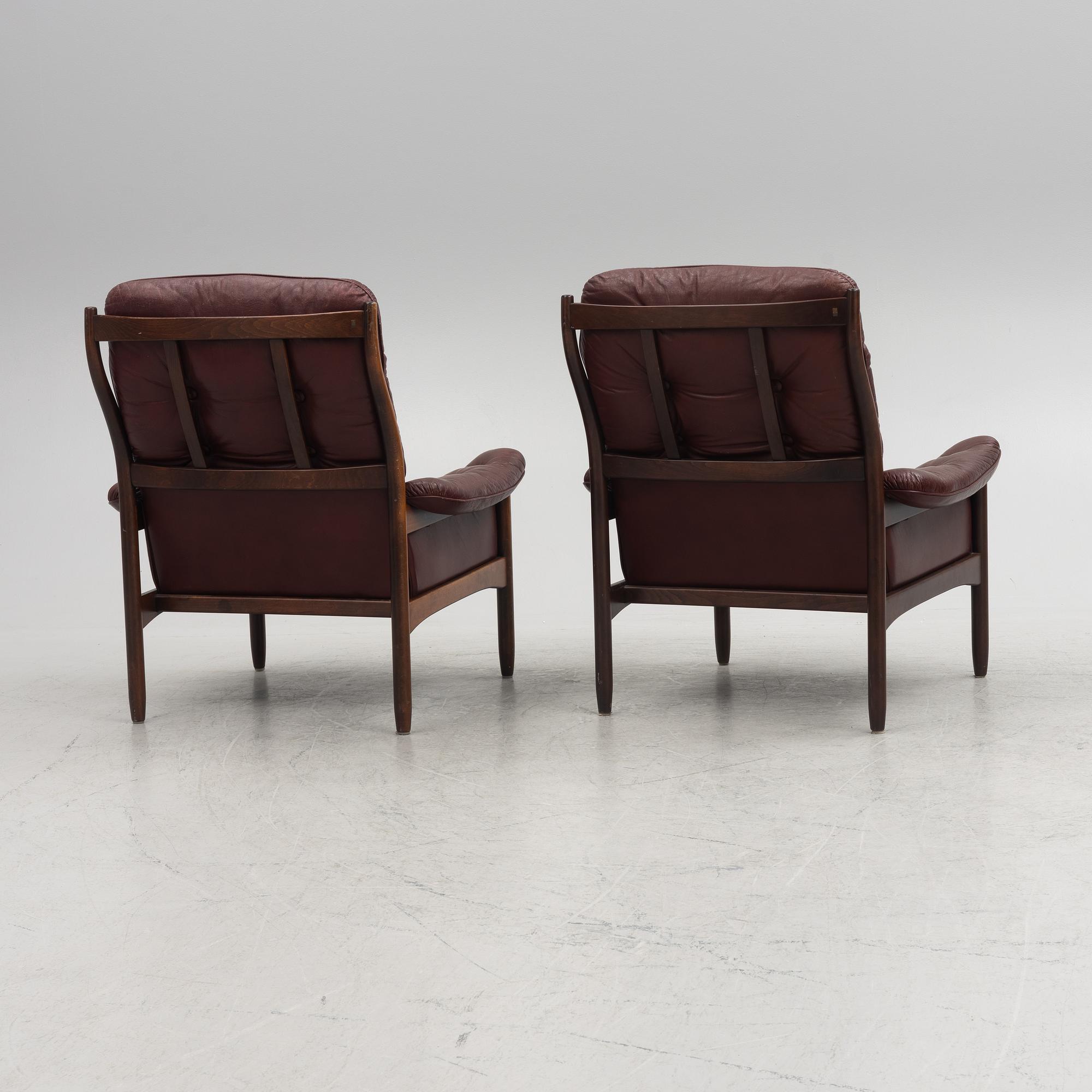 Gunnar Kentemo, a pair of armchairs, Göte Möbler, 1970's.