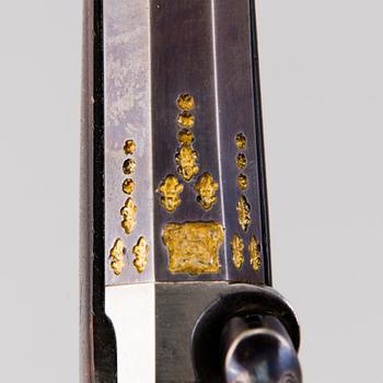 PERCUSSION LOCK PISTOL, mid 19th century.