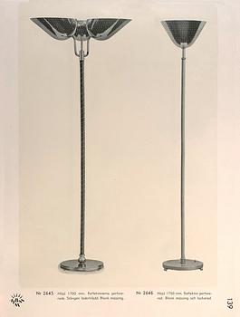 Carl-Axel Acking, golvlampa, modell "2646", Bröderna Malmströms Metallvarufabrik, Malmö, 1940-50-tal.