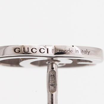 Gucci, A pair of 18K white gold earrings. Marked Gucci, Made in Italy.