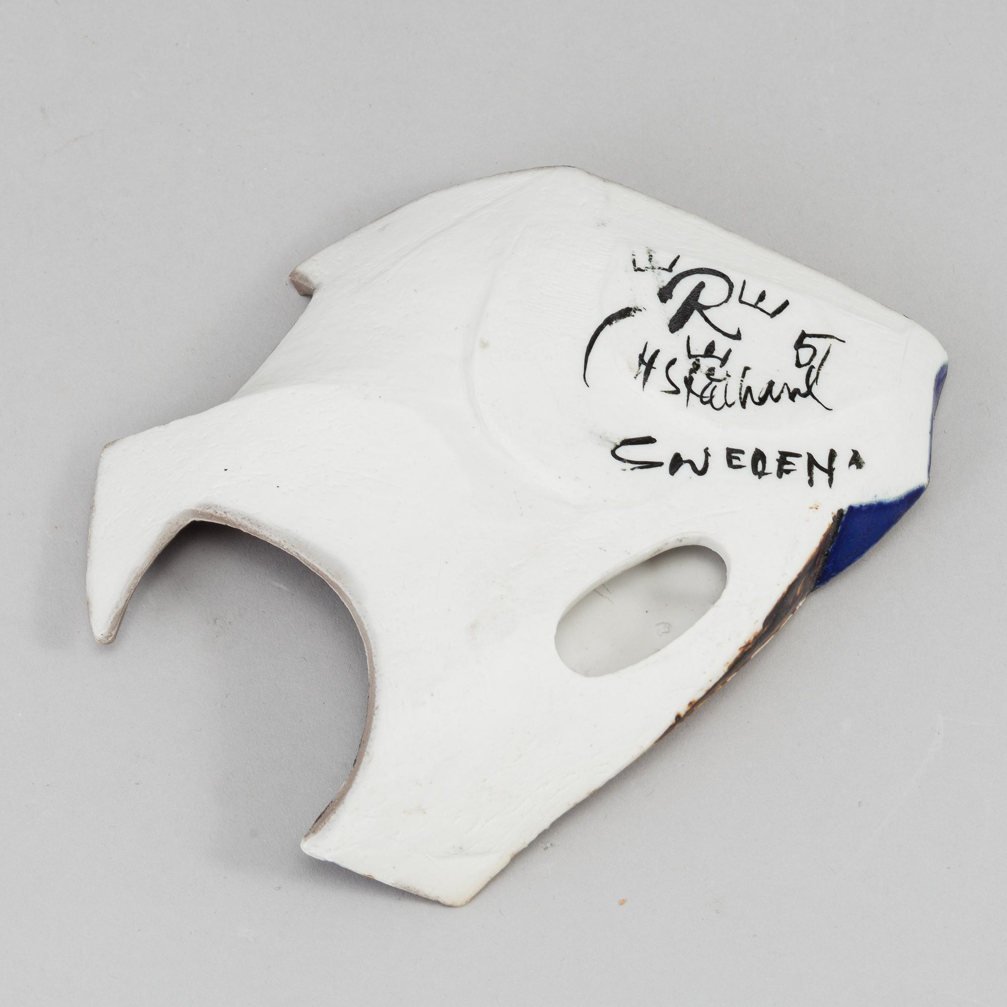 CARL-HARRY STÅLHANE, a stoneware fish, Rörstrand, signed  CH Stålhane Sweden  and dated 51 (1951).