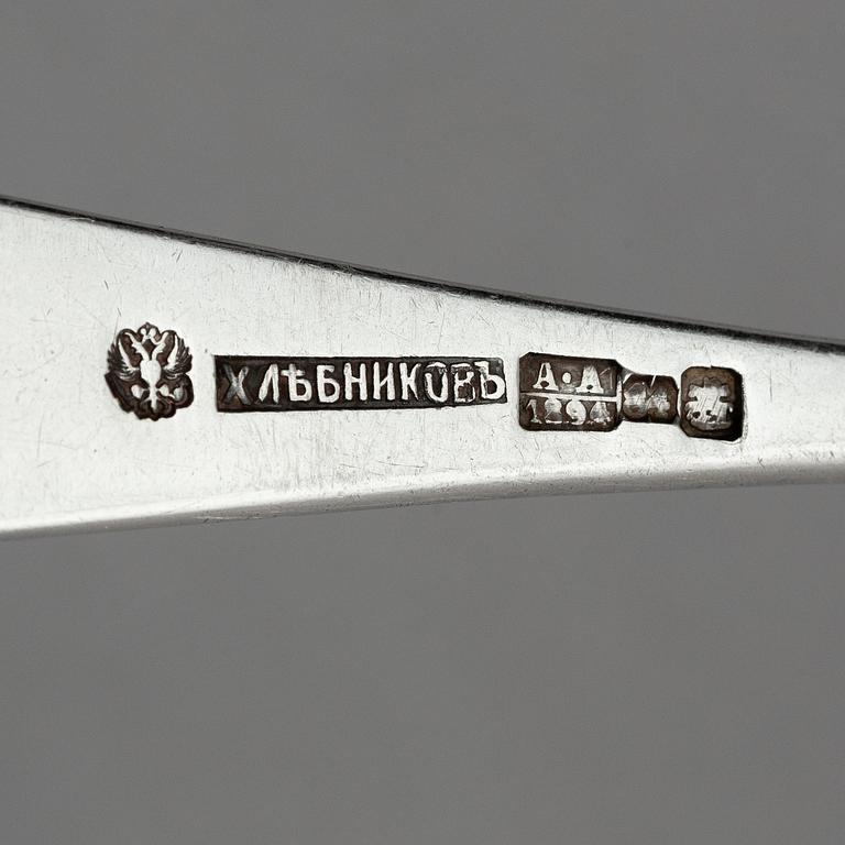 An Italian 20th century 188+3 pieces silver cutlery set, marks of Società Italiana Argenti di Pordenone.