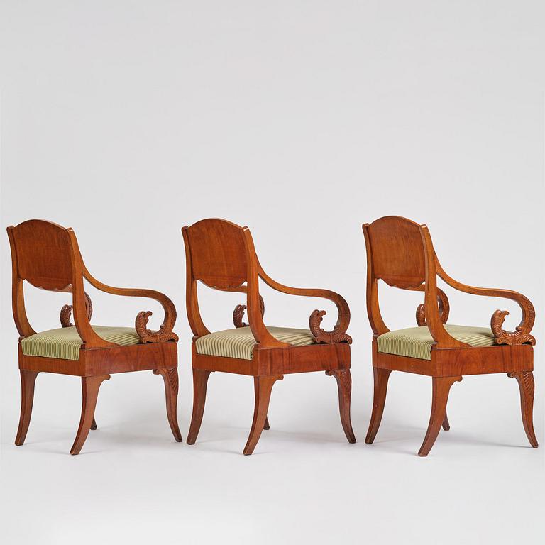 Karmstolar, Baltikum / Ryssland, 1800-talets första hälft, Empire.