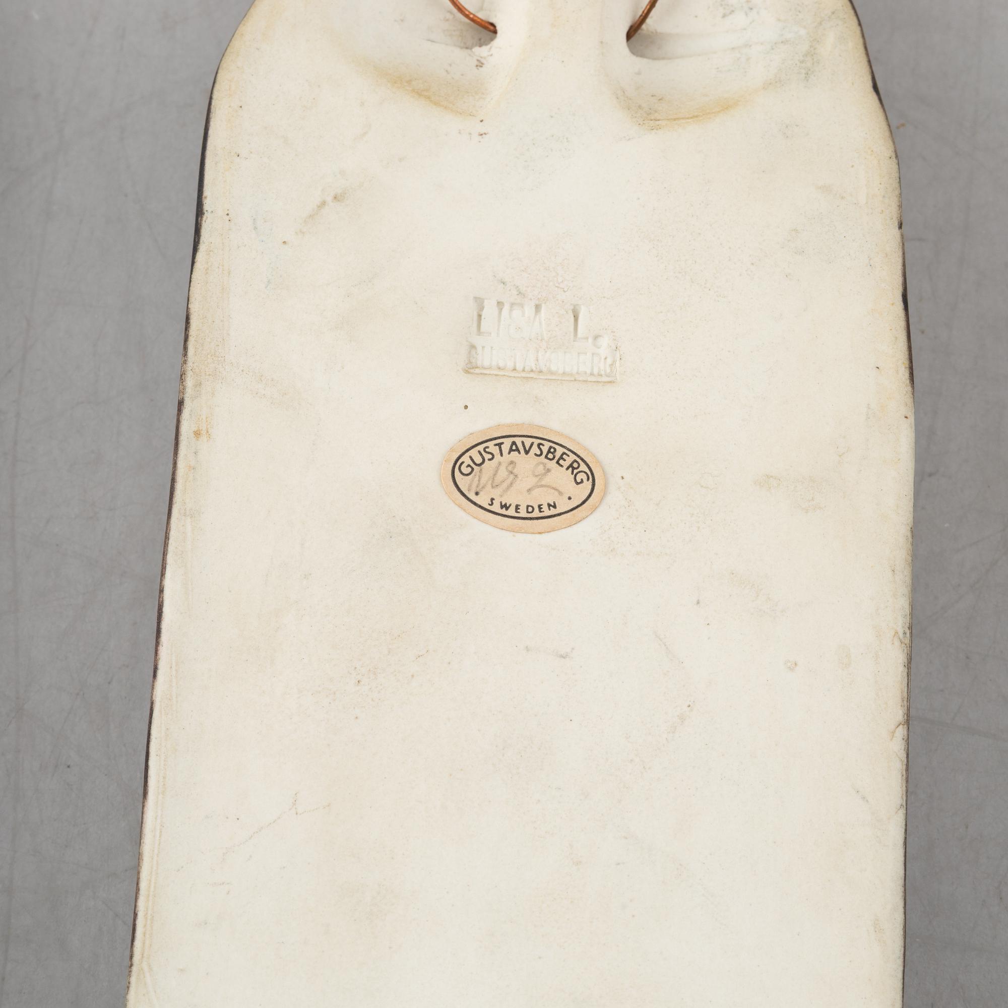 Lisa Larson, väggreliefer, 3 st, ur serien "Biskopar", Gustavsberg 1963-1969.