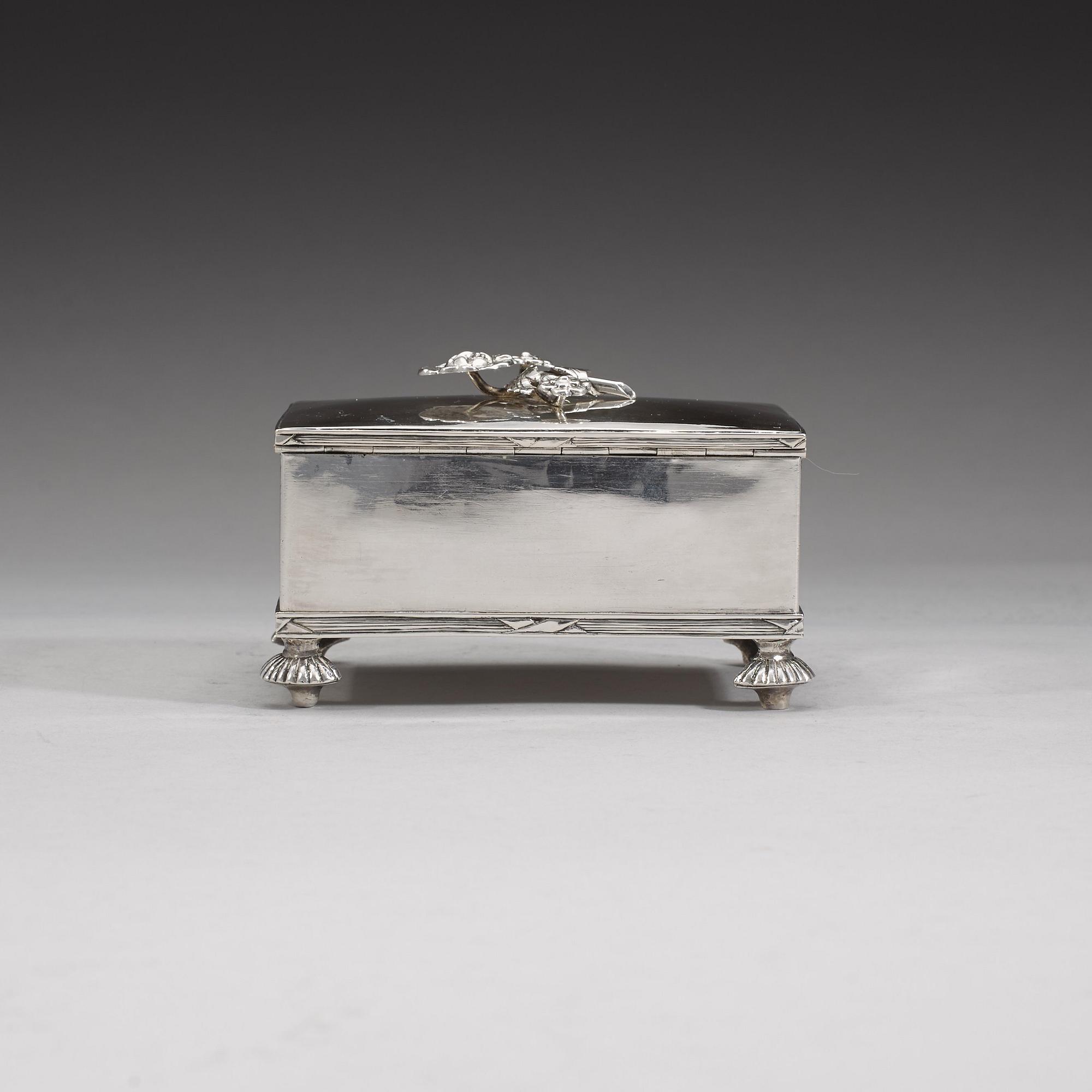A Swedish early 19th century silver box, Johan Henrik Schvart, Karlskrona 1806.