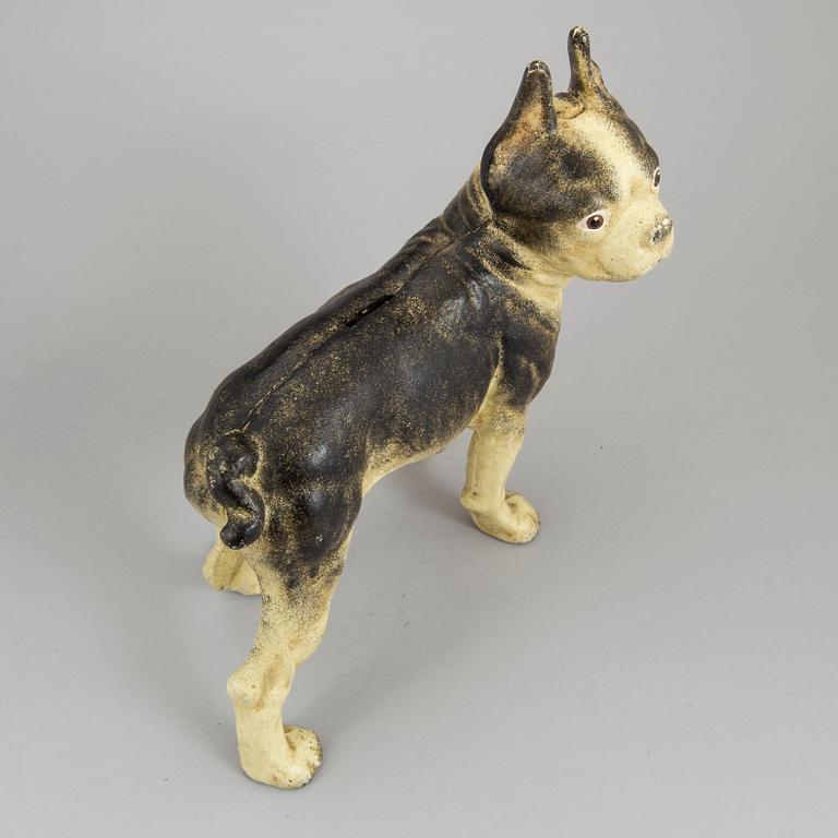 Cast Iron Hubley Boston Terrier DoorStop/Coin Bank, first half of the 20th century.