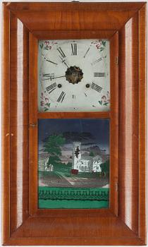 VÄGGUR, Waterbury Clock Company Connecticut, USA, 1800-talets mitt.