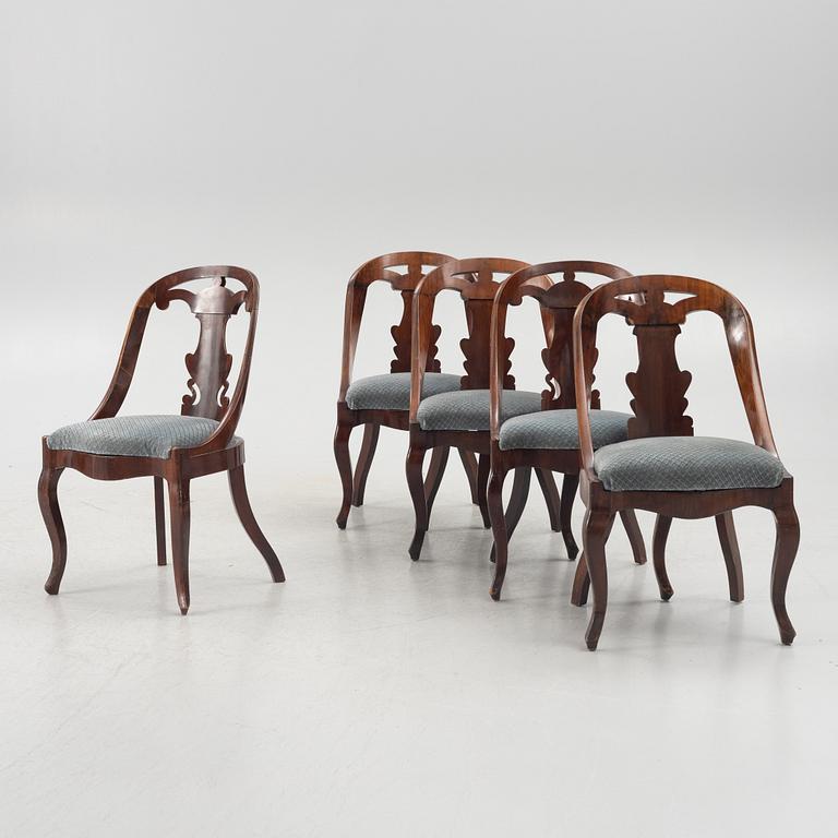 Stolar 5 st., sk Göteborgsmodell, 1800-talets mitt.