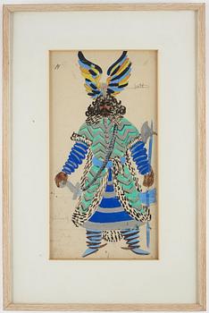 ISAAC GRÜNEWALD, gouache på papper, signerad.