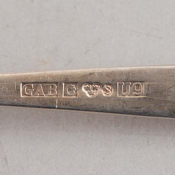 Jacob Ängman, a 60-piece silver cutlery service, 'Rosenholm', GAB, Stockholm/Eskilstuna, 1958-82.