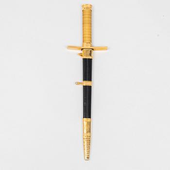 A Swedish Air force officer's dagger, with scabbard.