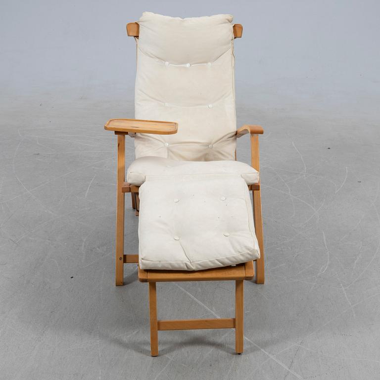 Deck chair, Brogrens, late 20th century.