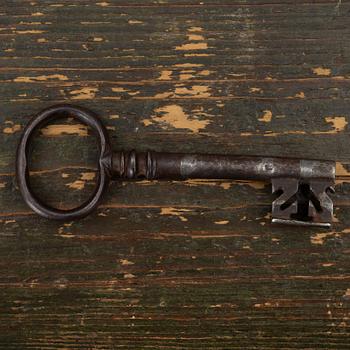 A folk art chest, dated 1749.